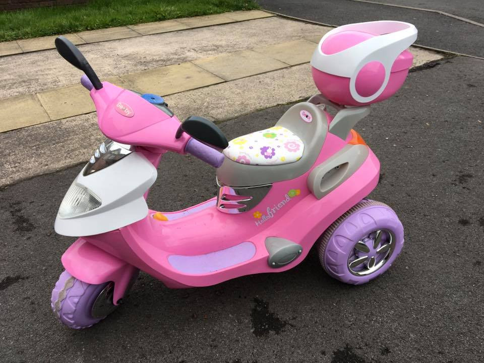 pink electric scooter 6v ride on